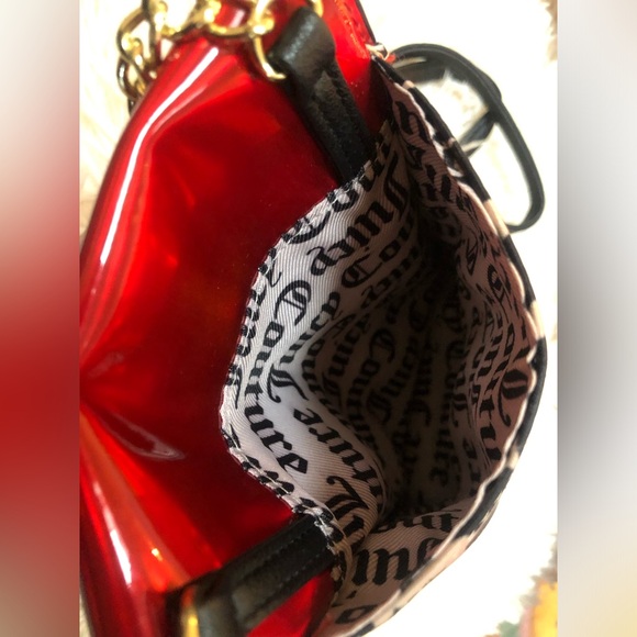 Vintage Juicy Couture Small Crossbody Date Night Party Bag Leopard & Red Patent - Picture 14 of 17